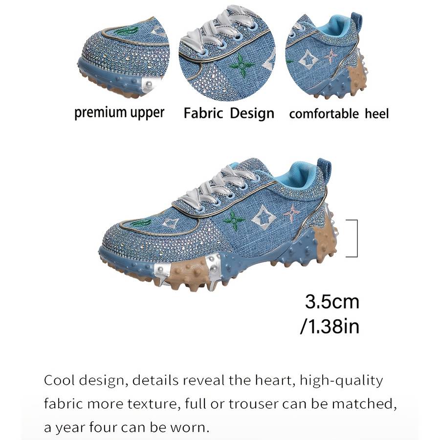 Women S Sneakers Color Blue Sizeuk 6.5