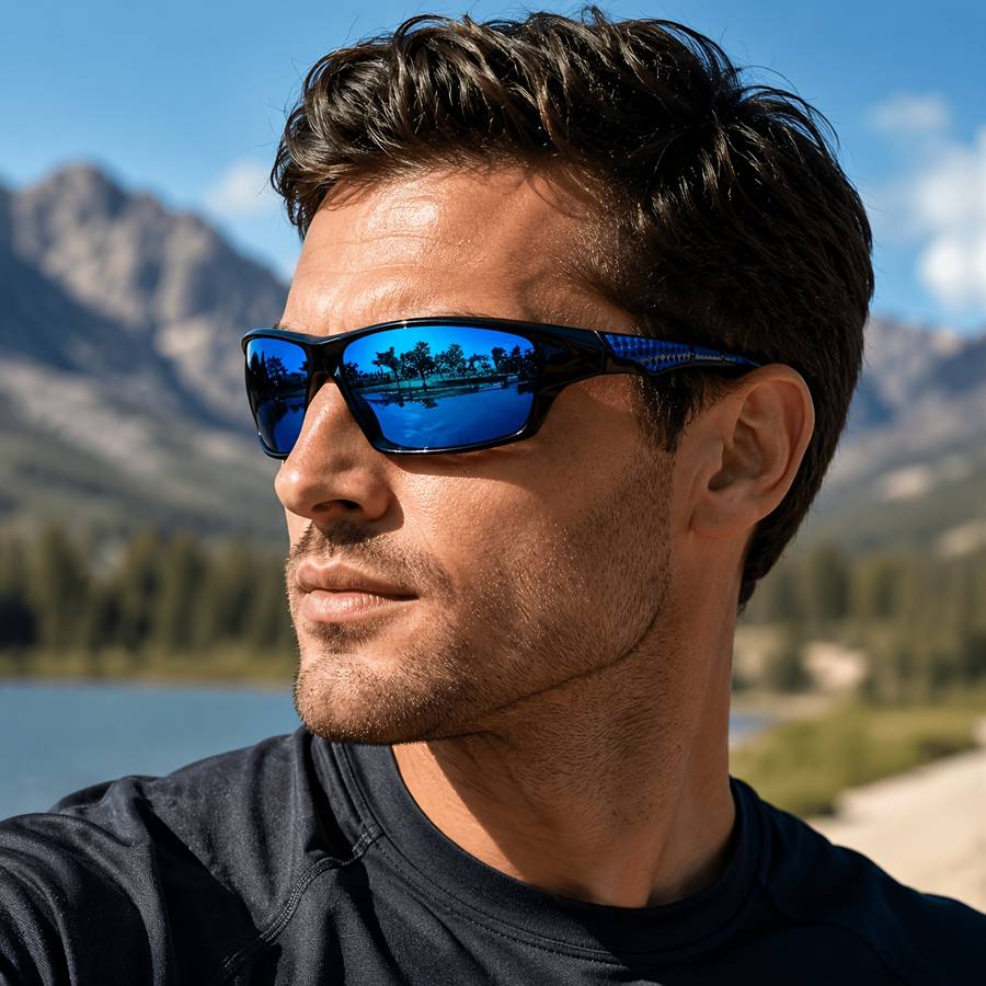 Cycling Glasses Color Blue