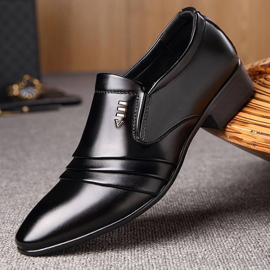 Mens Leather Shoes Color Black Sizeuk 9