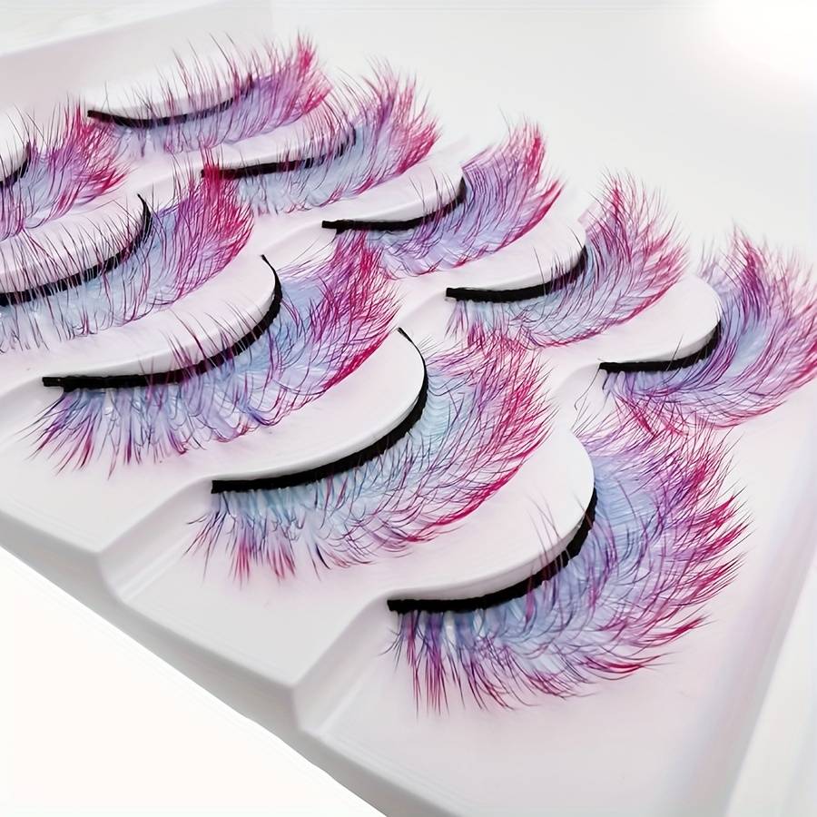5 Pairs Fluffy 3d False Eyelashes Model 5pairs Sg02a 14mm