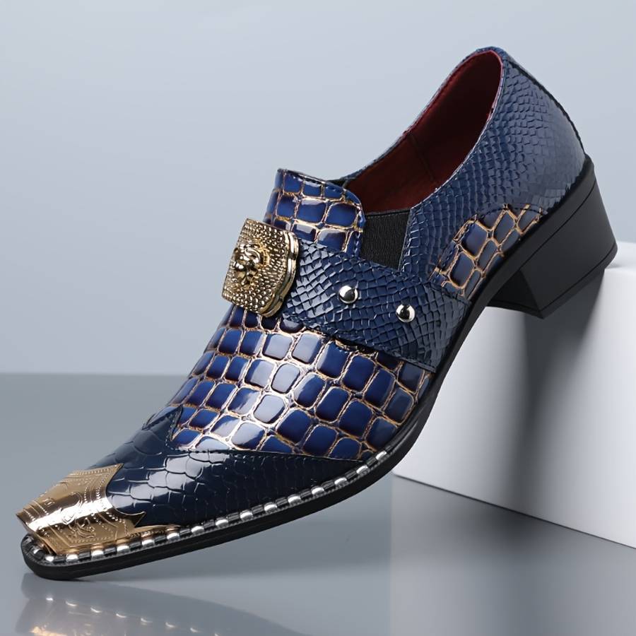 Mens Leather Shoes Color Blue Sizeuk 5.5