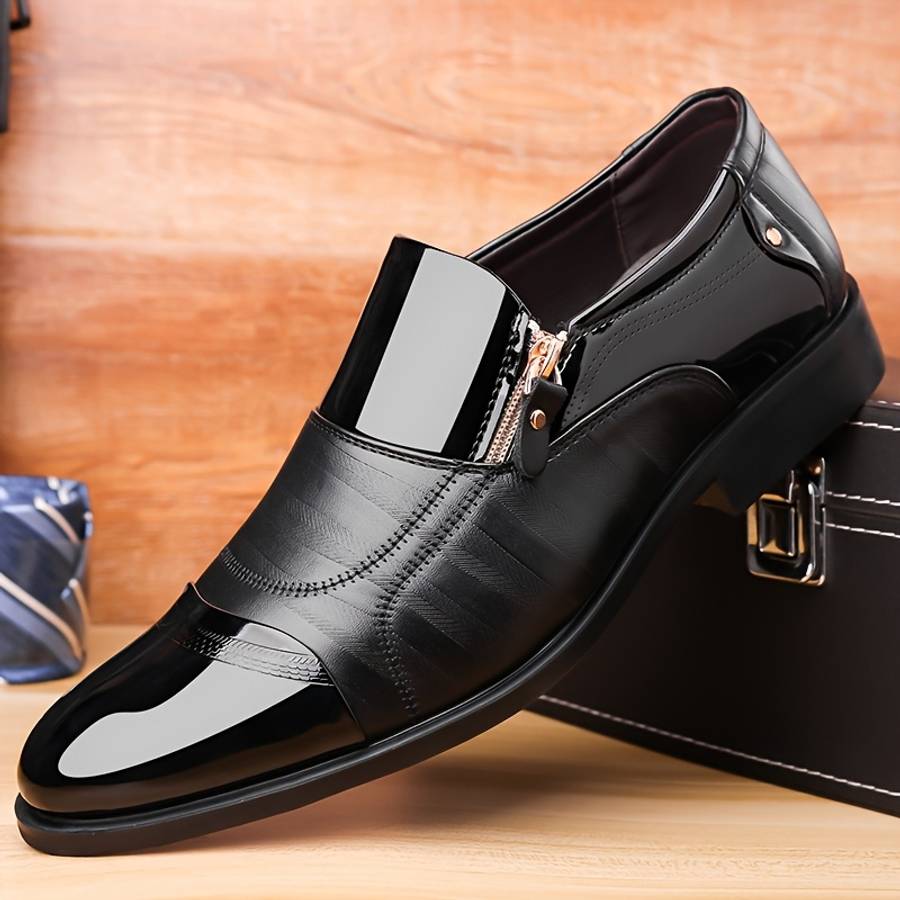 Mens Leather Shoes Color Classic Black Sizeuk 8