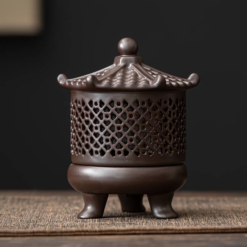 Incense Burner Model  186# Ancient Tower Incense Burner  Brown