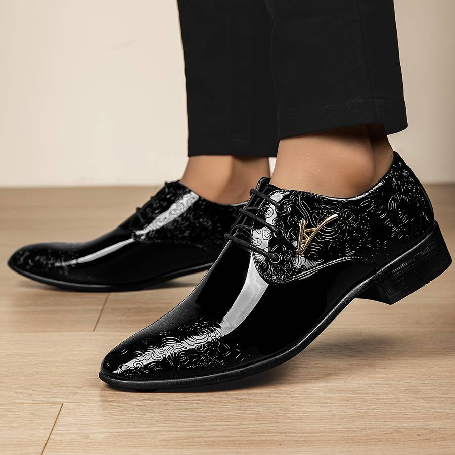 Mens Leather Shoes Color Black Sizeuk 8