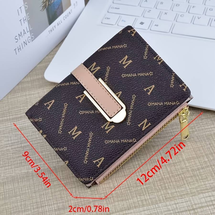 Vintage Style Mini Zip Wallet