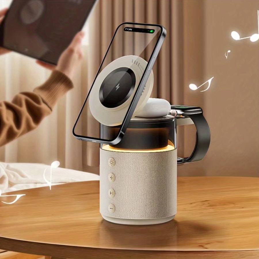 Modern Dual Channel Design Magnetic Wireless Charging Station For Festival