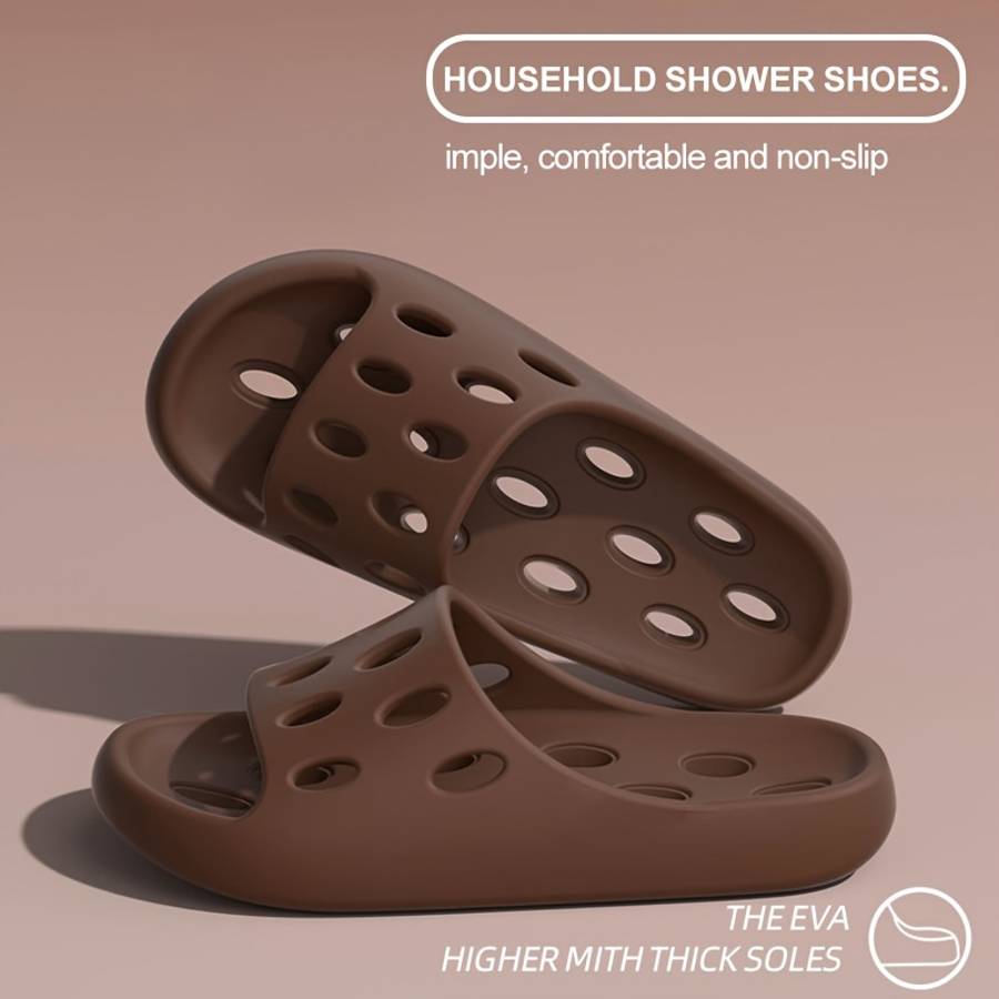 Men Slippers Summer Style Chocolate Brown Size Uk 5.5 To 6
