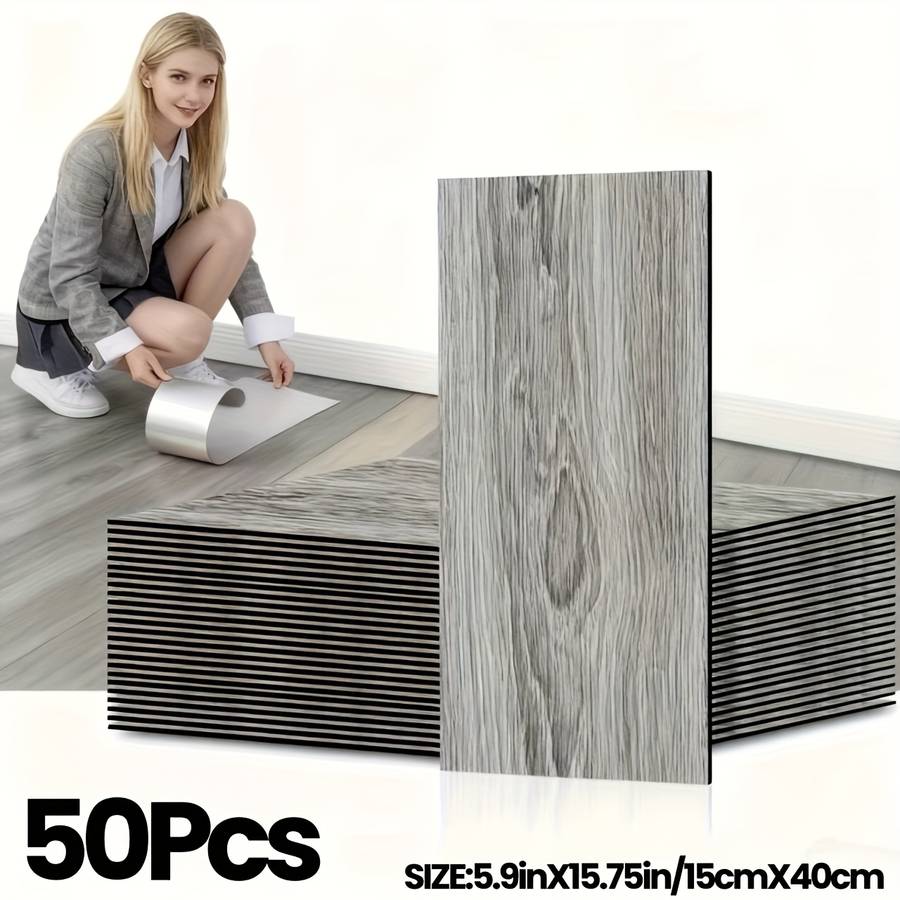 Self Adhesive Floor Stickers White Maple Box Of 50Pcs