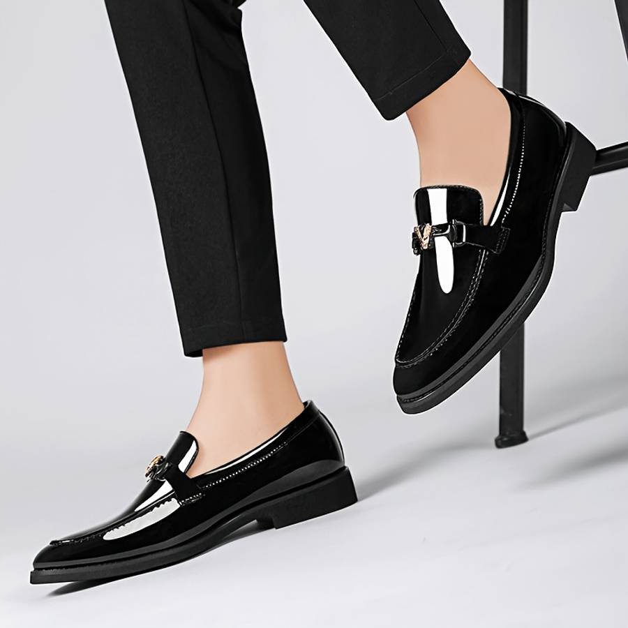 Mens Leather Shoes Color Black Sizeuk 7
