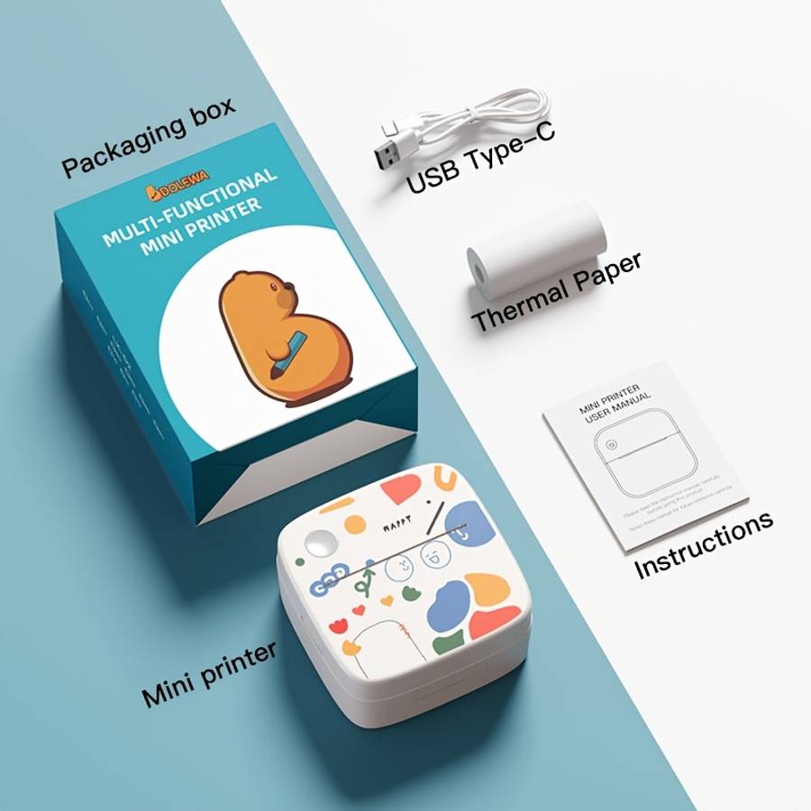 Printer Color B4 Machine  5 Rolls Of Stickers