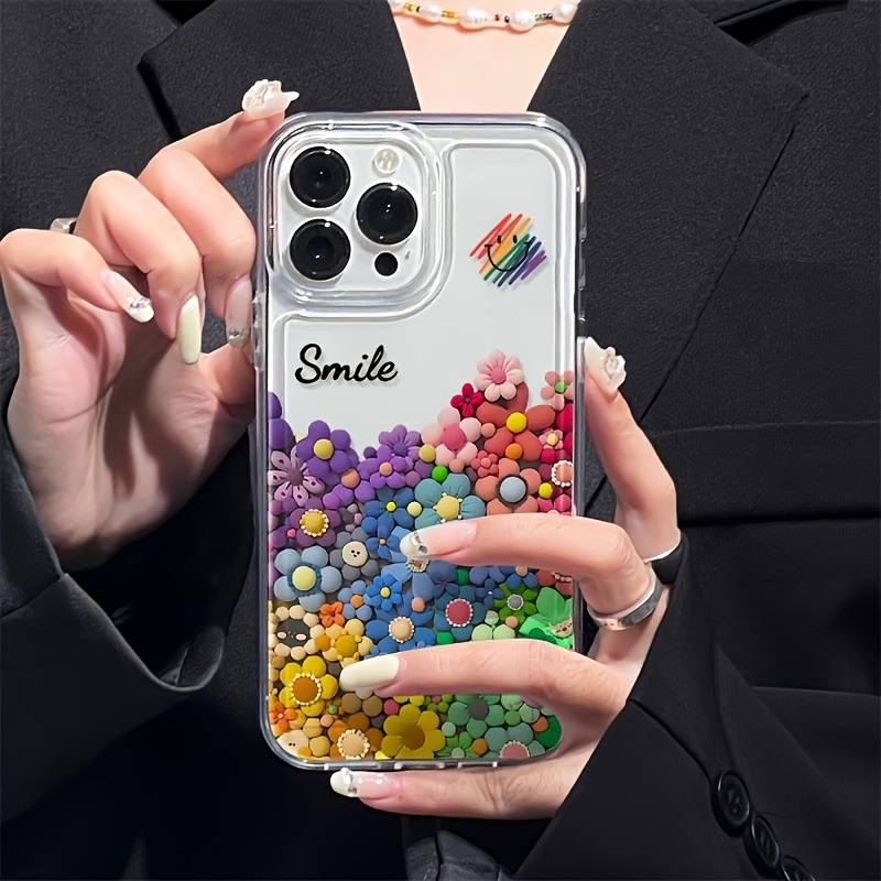 1Pc Transparent Black For iPhone 15 Pro Phone Case Phone Cover