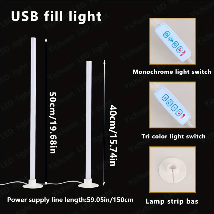 Desk Lamp Items White Light2Pcs 50Cm