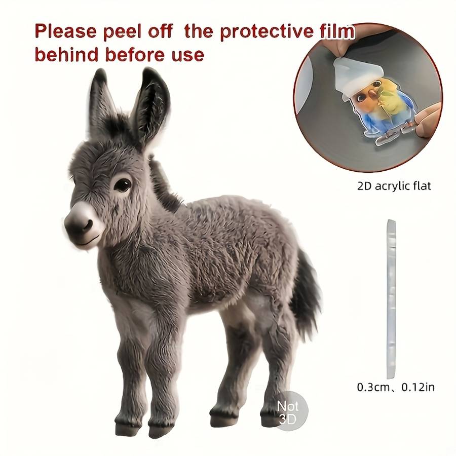 Keychain Ornament Style Cute Donkey