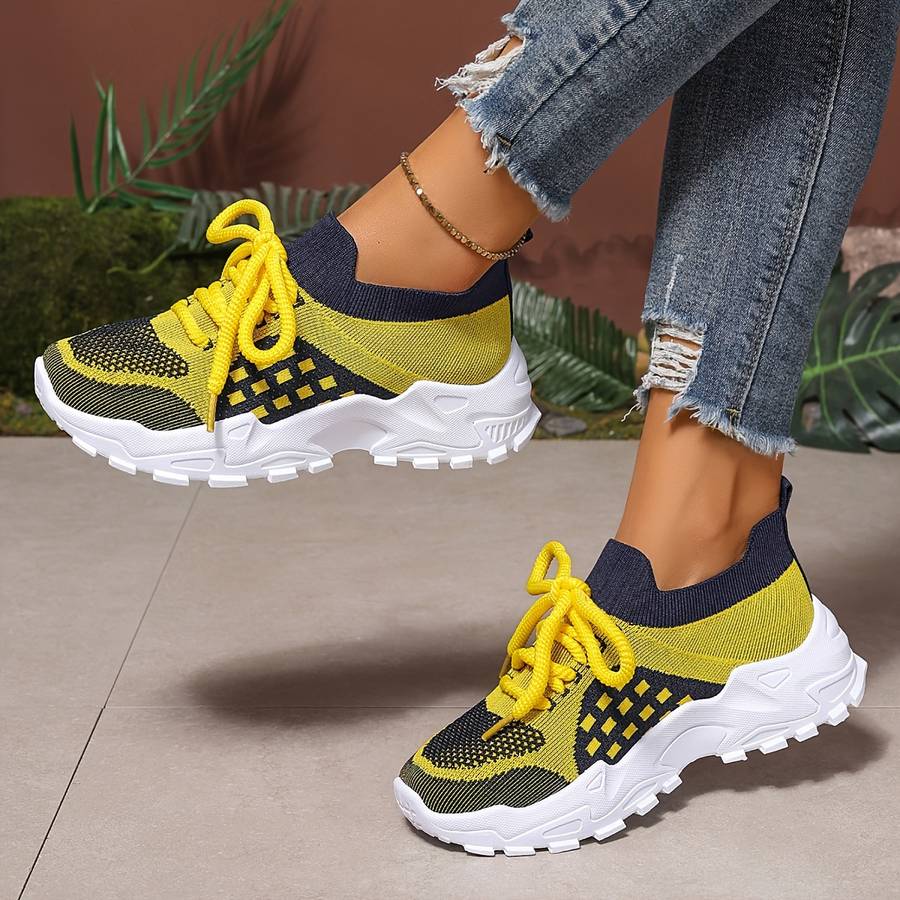 Women S Sneakers Color Yellow Sizeuk 5.5