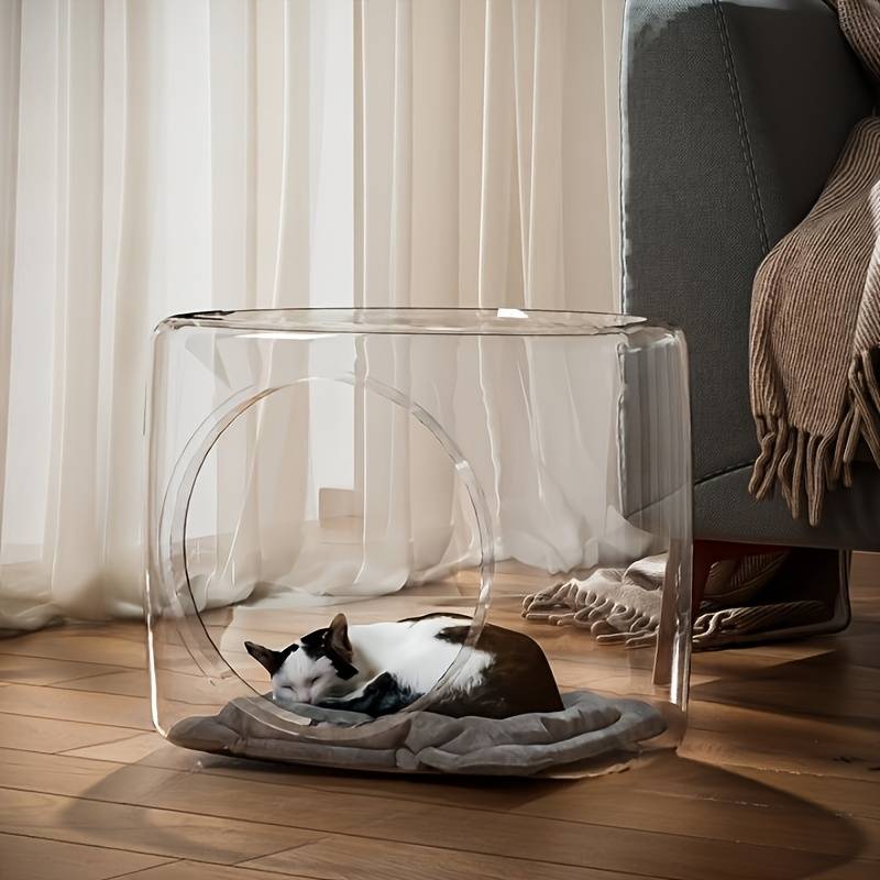 Pet Supplies Color Ornamental Transparent Cat Bed