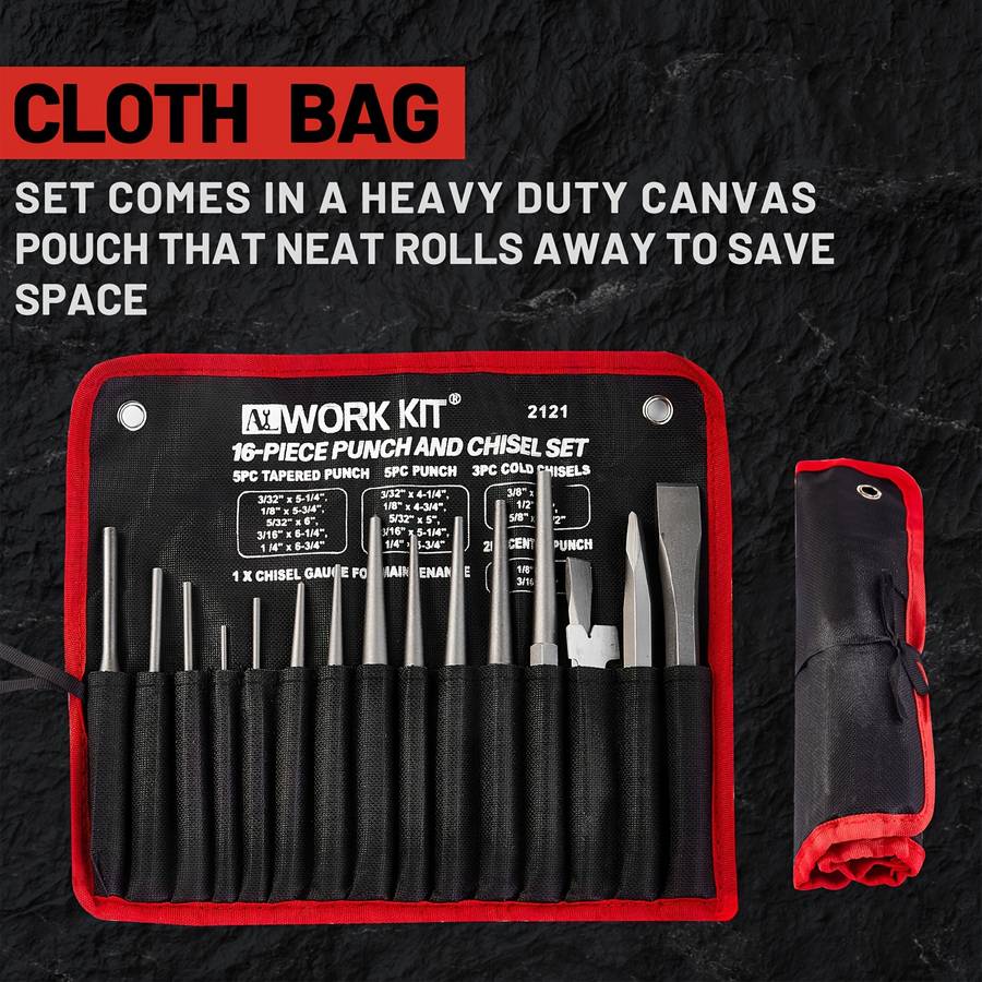16-Piece Punch And Chisel Set