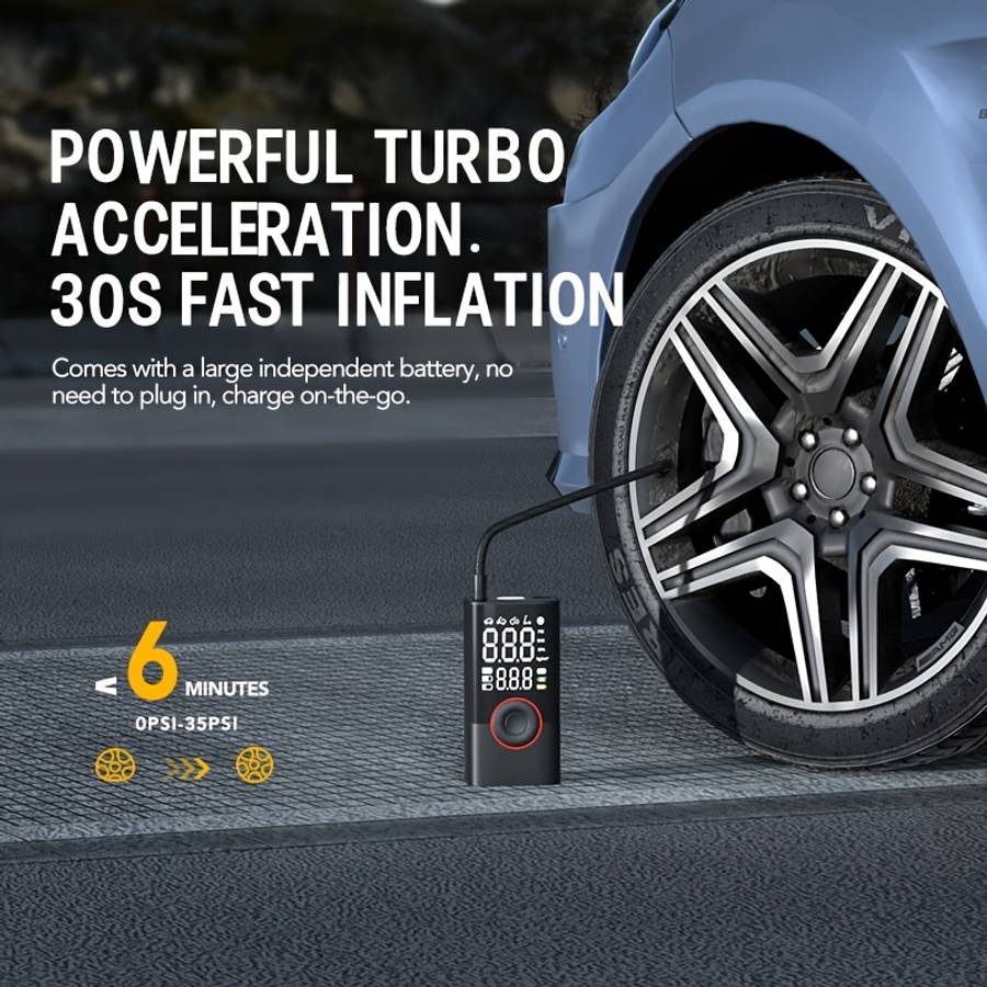 Multifunctional Smart Wireless Digital Display Portable Car Tire Pump