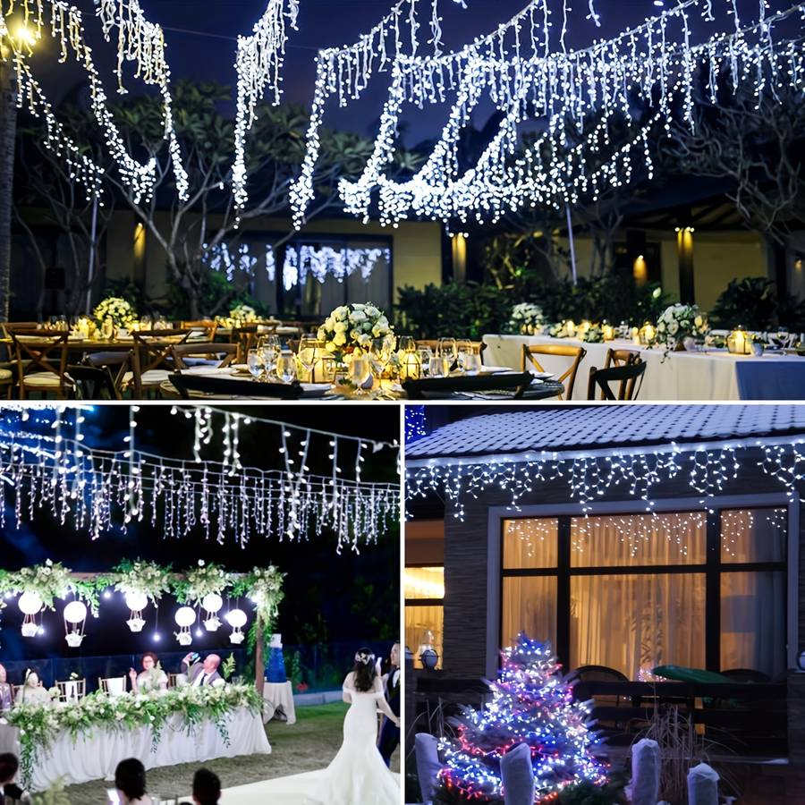 96Led Led Icicle String Lights Solar