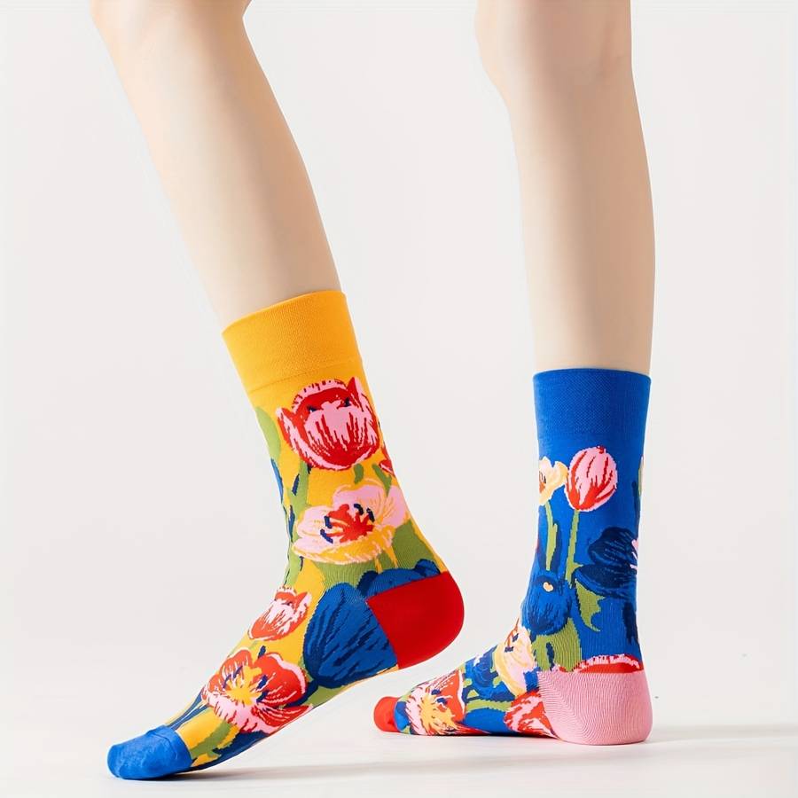 Women S Socks Color Mixed ColorFlower1 Pair Size Onesize
