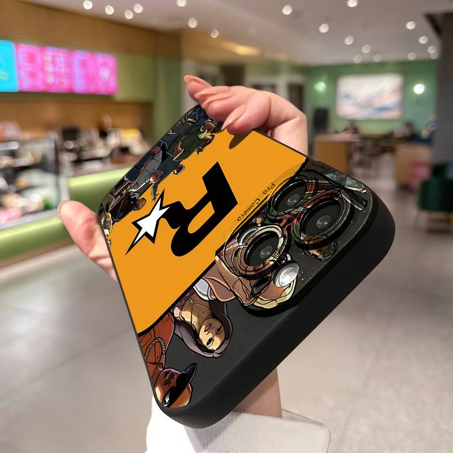 1Pc Black For iPhone X XS Character R Star Phone Case