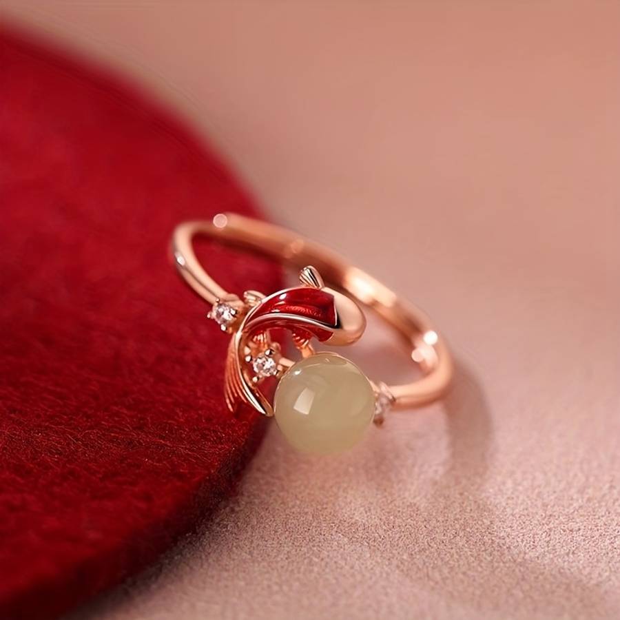 Artistic Fashion Boho Style Statement Ring Color Koi Ring