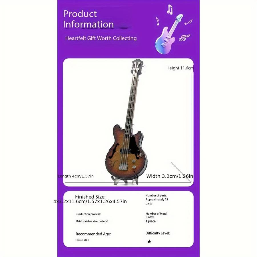 3D Puzzle Musical Instrument Model Color Cello