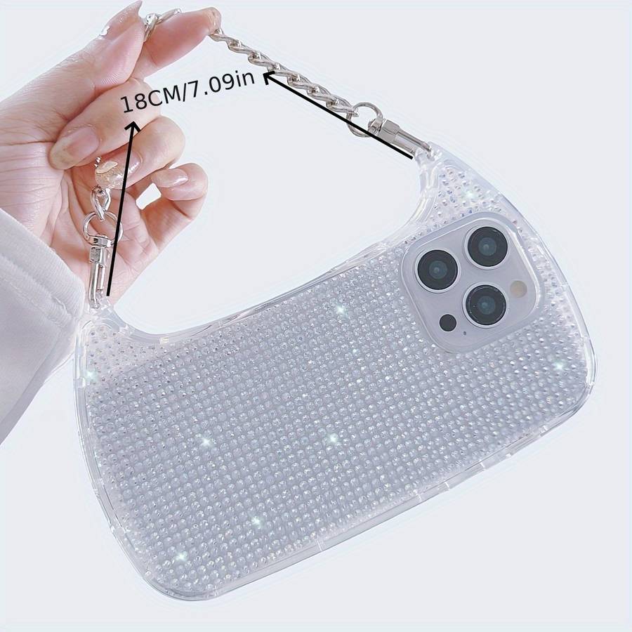 1Pc Silvery For iPhone 11 Luxurious Diamond Phone Case