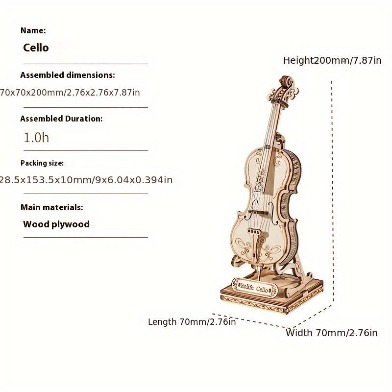 3D Puzzle Musical Instrument Model Model Cello Building Blocks Puzzle