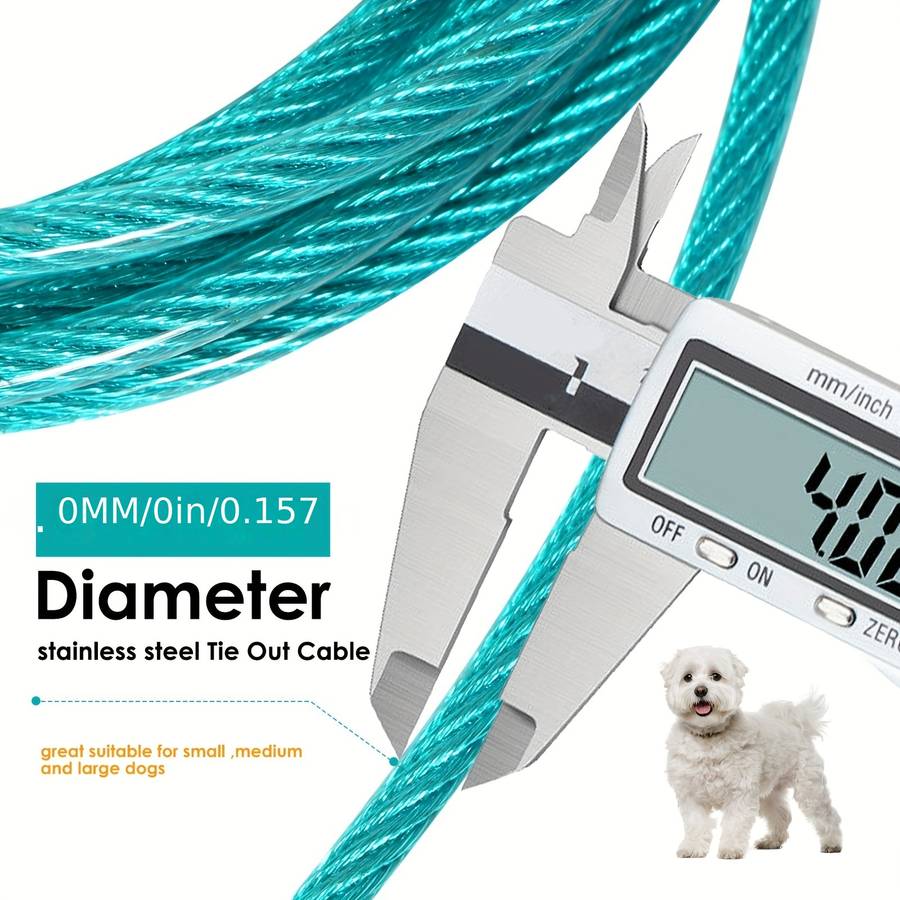 Dog Leash Color Lce Blue For 56.7Kg Size 30Ft