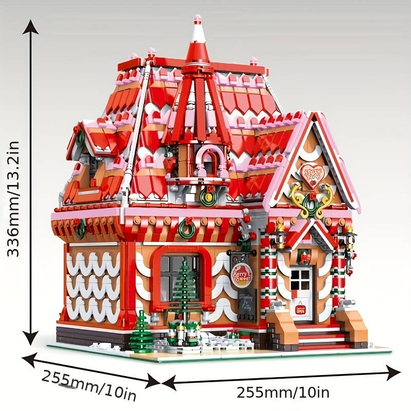 3D Building Model Puzzle Set Style Strawberry Ice Cream Workshop