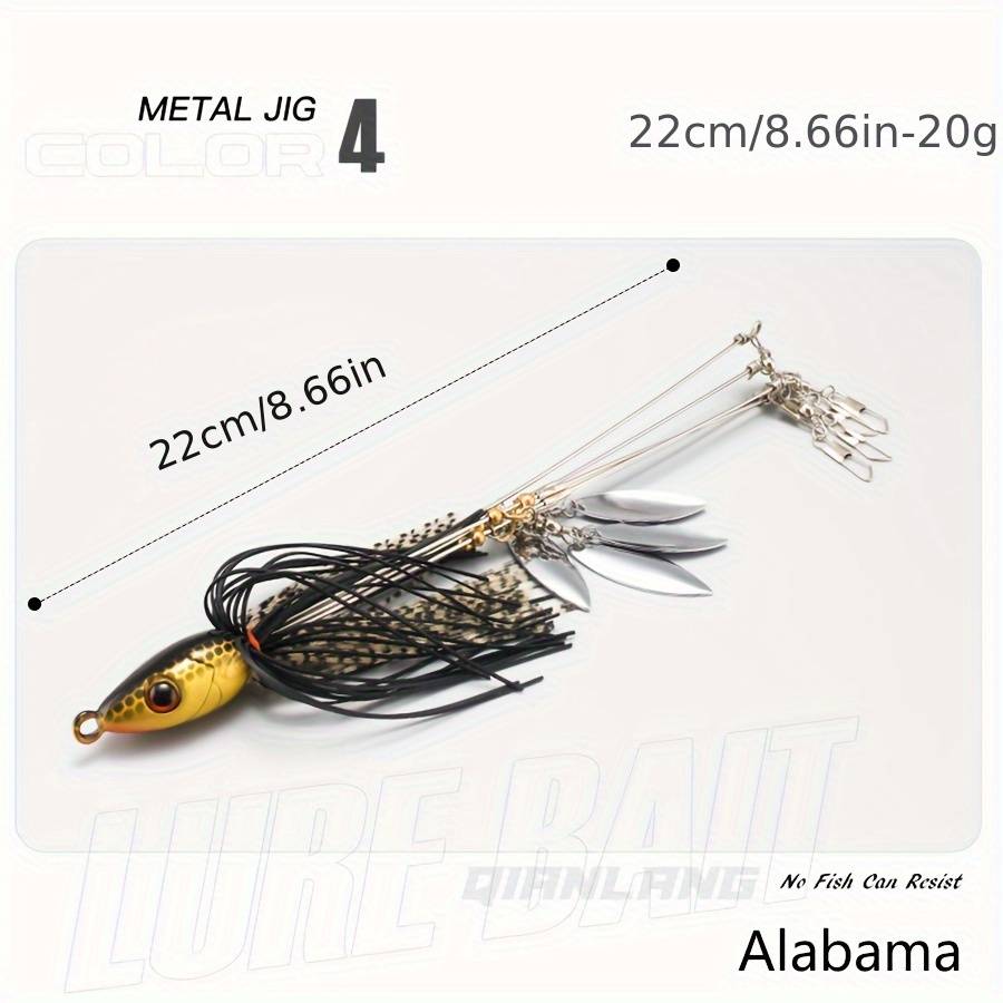 1pc Alabama Rig Fishing Lure Set 22cm 20g with Stainless Steel Resin Metal Baits and Spinning S