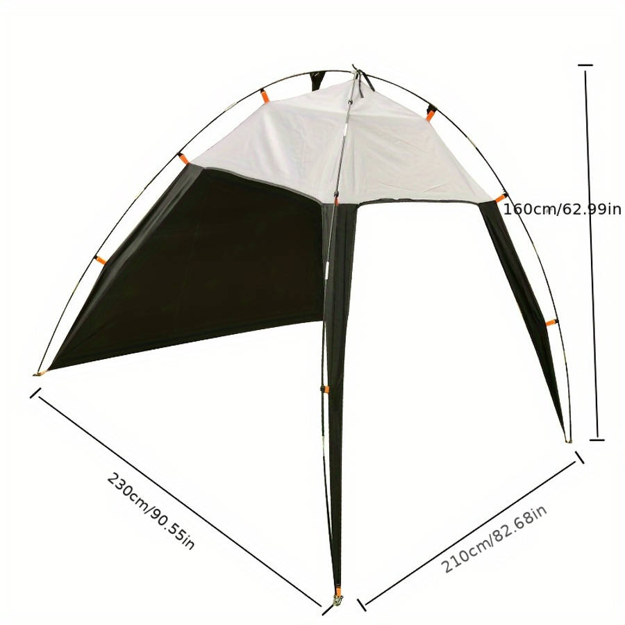 Triangle Beach Sunshade Tent Outdoor Use People Deep Grey 3 4