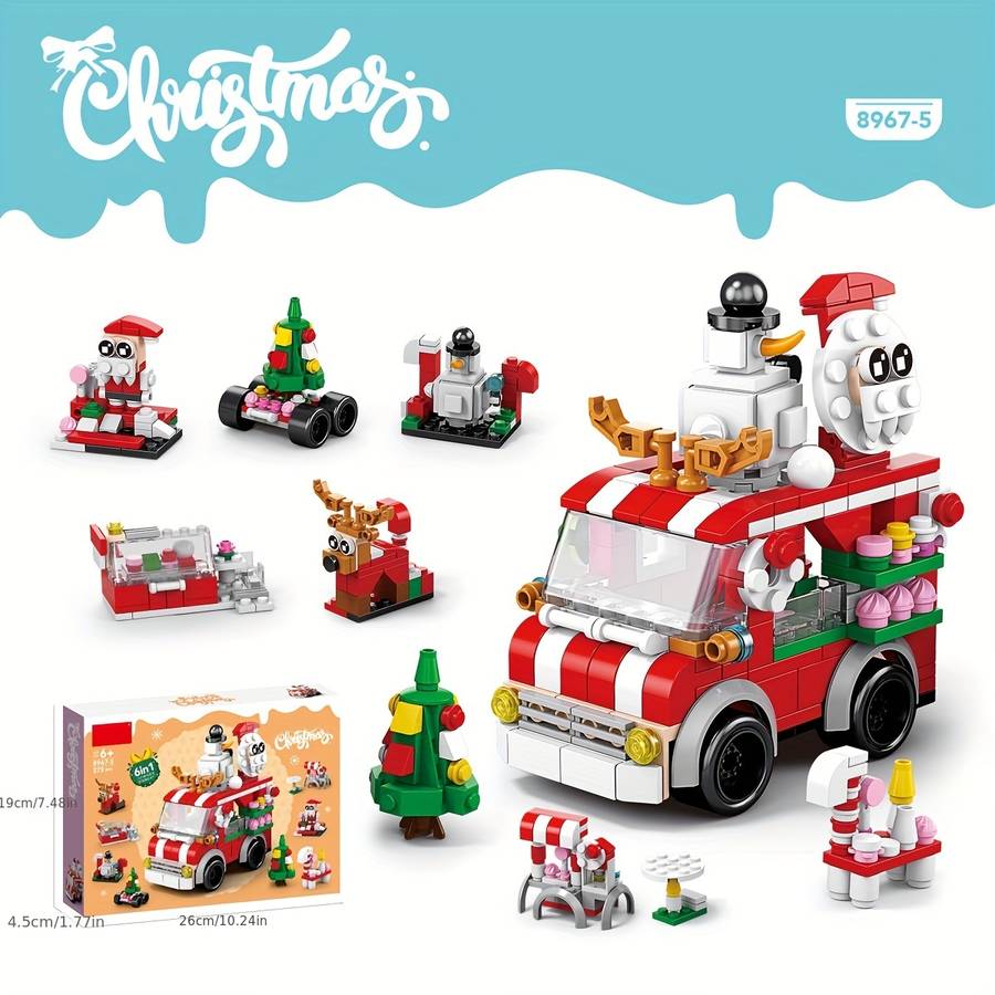 3D Building Model Puzzle Set Items Christmas Vending Cart 273Pcs