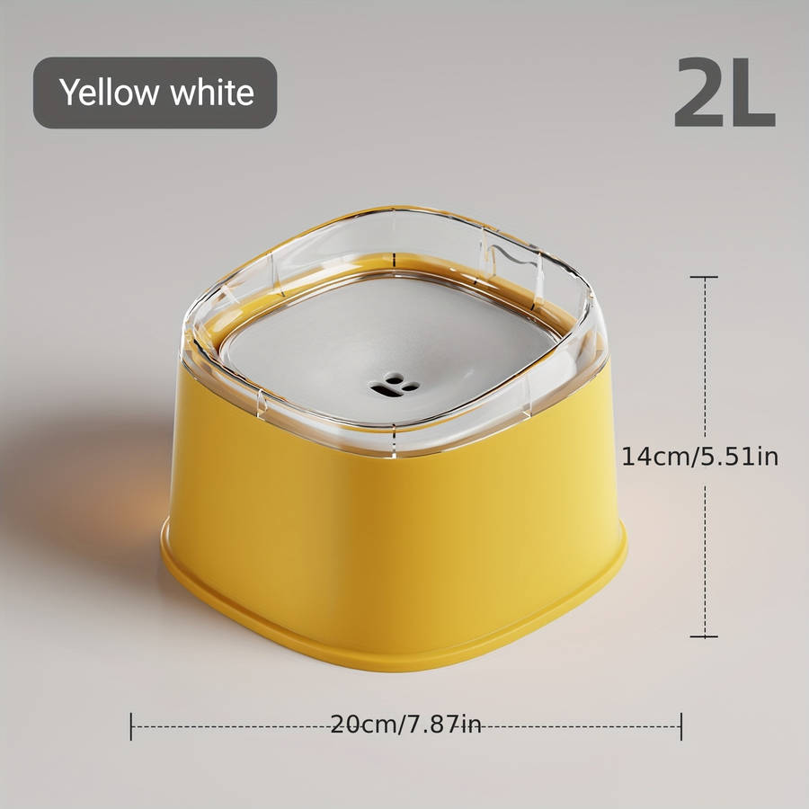 Pet Supplies Color Pet Large Floating Bowl Yellow And White