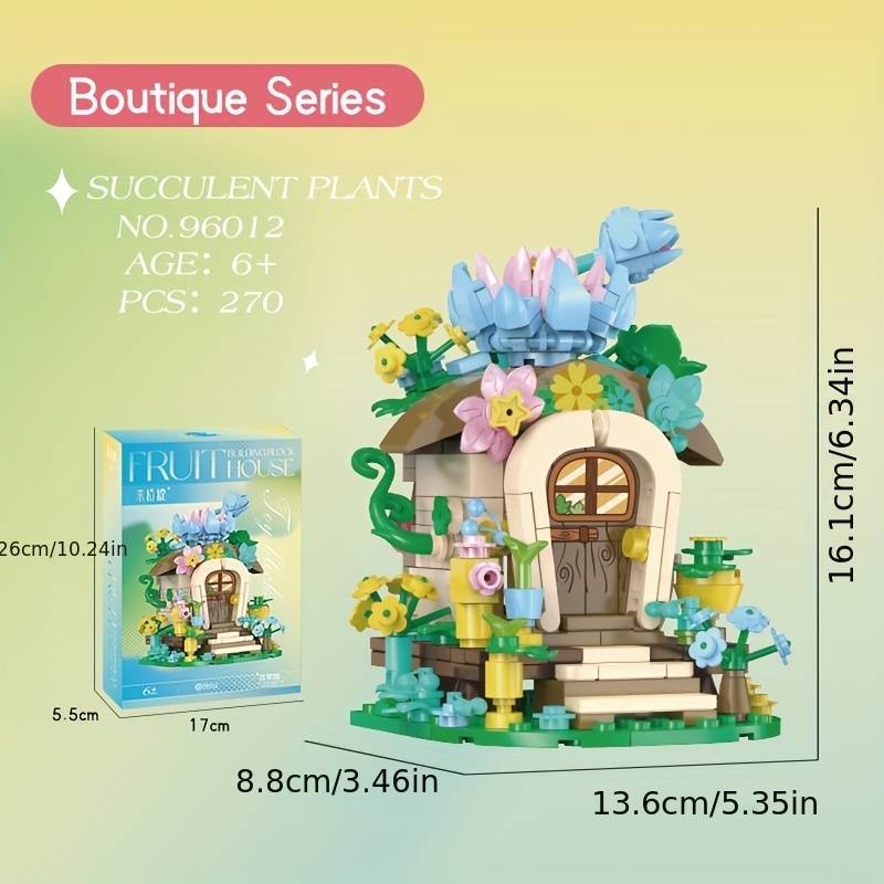 Building Toy Architectural Model Toy Set Style Baicao Garden  96012