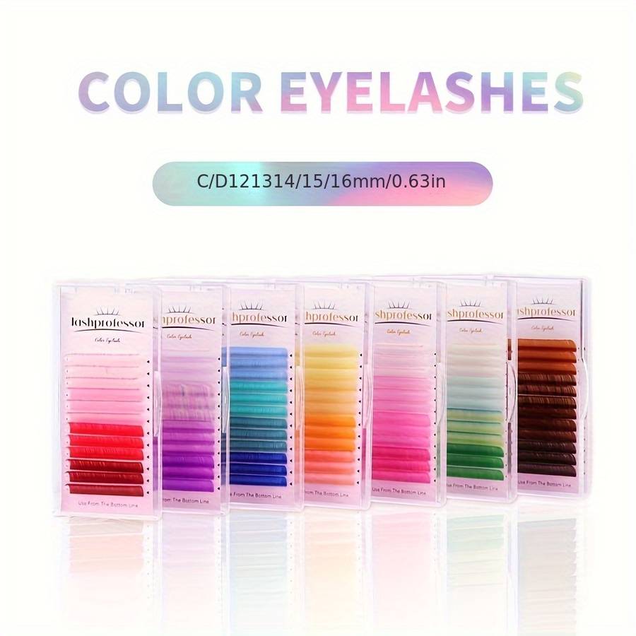 Advanced Natural Volume False Eyelashes Special Color Green Series Style D 12mm