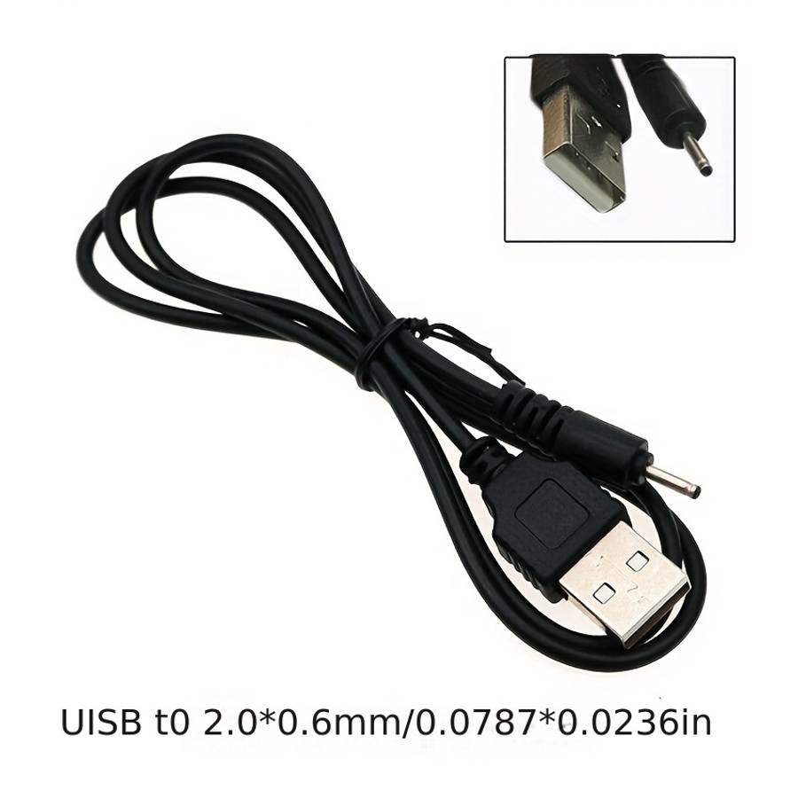 1 x Dc Power Plug Usb A To Dc 2.0mm x 0.6mm 5V Dc 2.0x0.6mm Barrel Jack Charging Power Supply