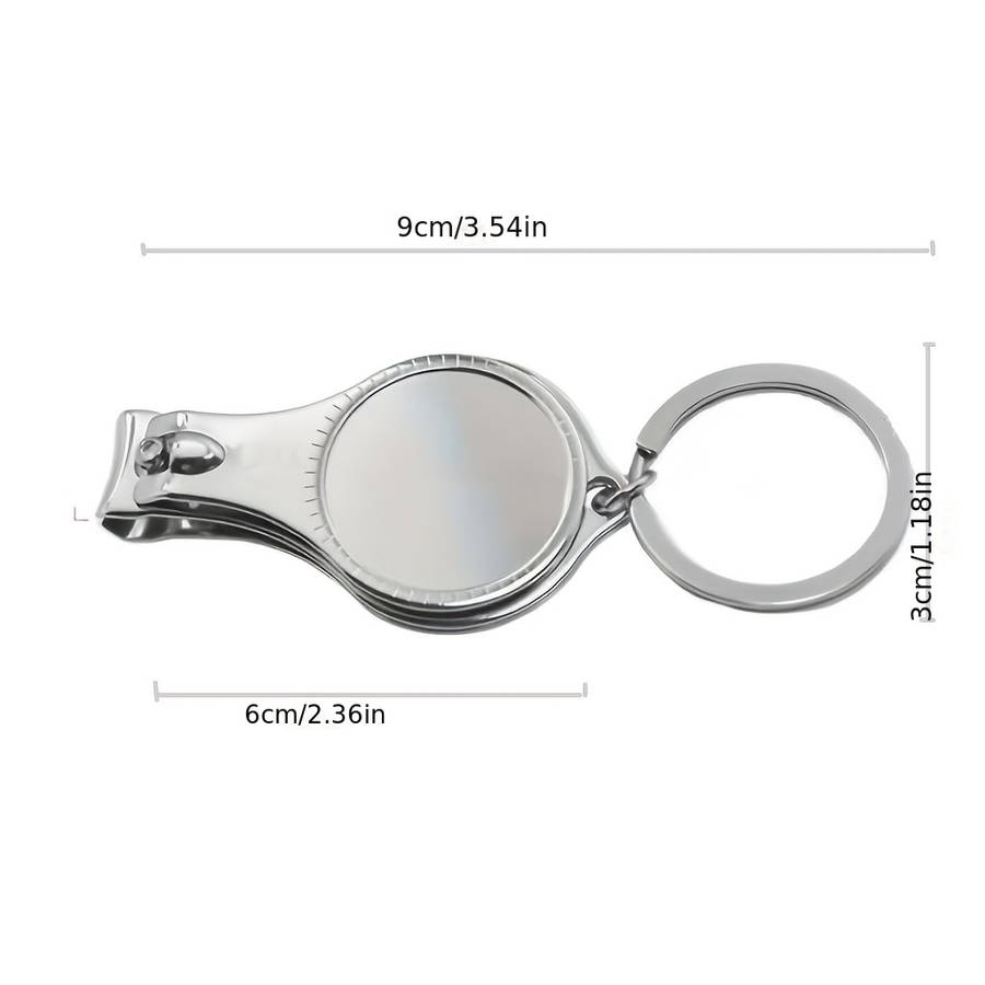 1 Piece 3 In 1 Stainless Steel Keychain