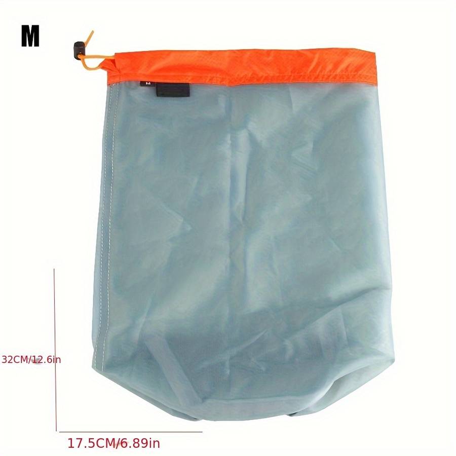 Laundry Outdoor Bag Ultralight Mesh Stuff Sack Camping Sports Drawstring