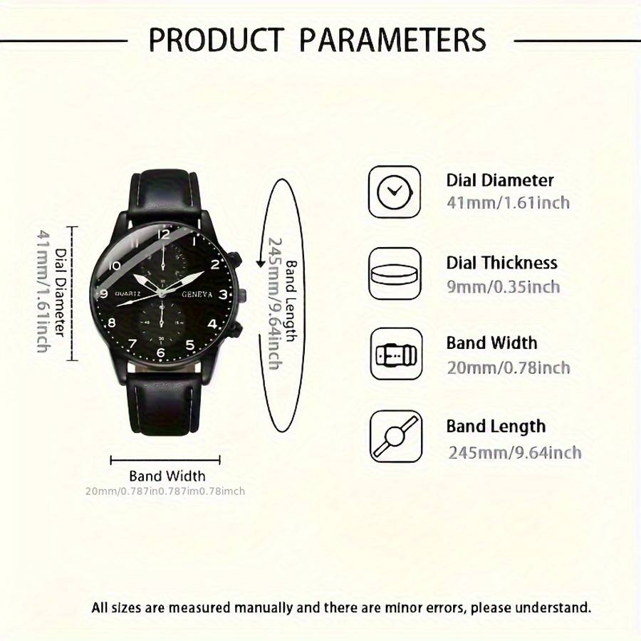 4PCS Mens Stylish Business Casual Date Display Equipped Aquantity