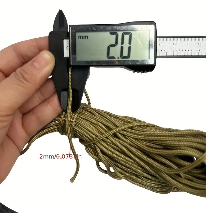10 Yards 2mm Paracord Lanyard Single Strand Camping Gear Polyester Fiber Kg