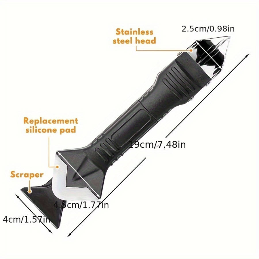 5In1 Silicone Caulking Tool Kit Multifunctional Grout Remover And Finisher For Bathroom