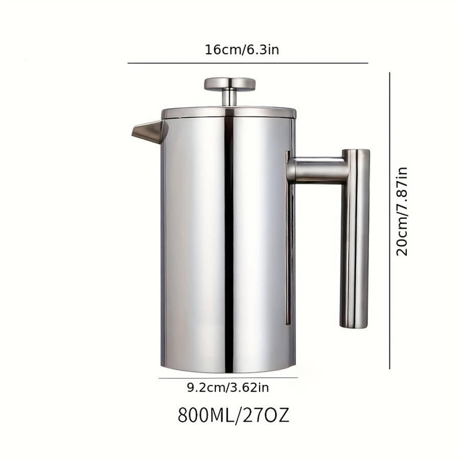 Premium Stainless Steel French Press Coffee Maker Double Walled Insulated