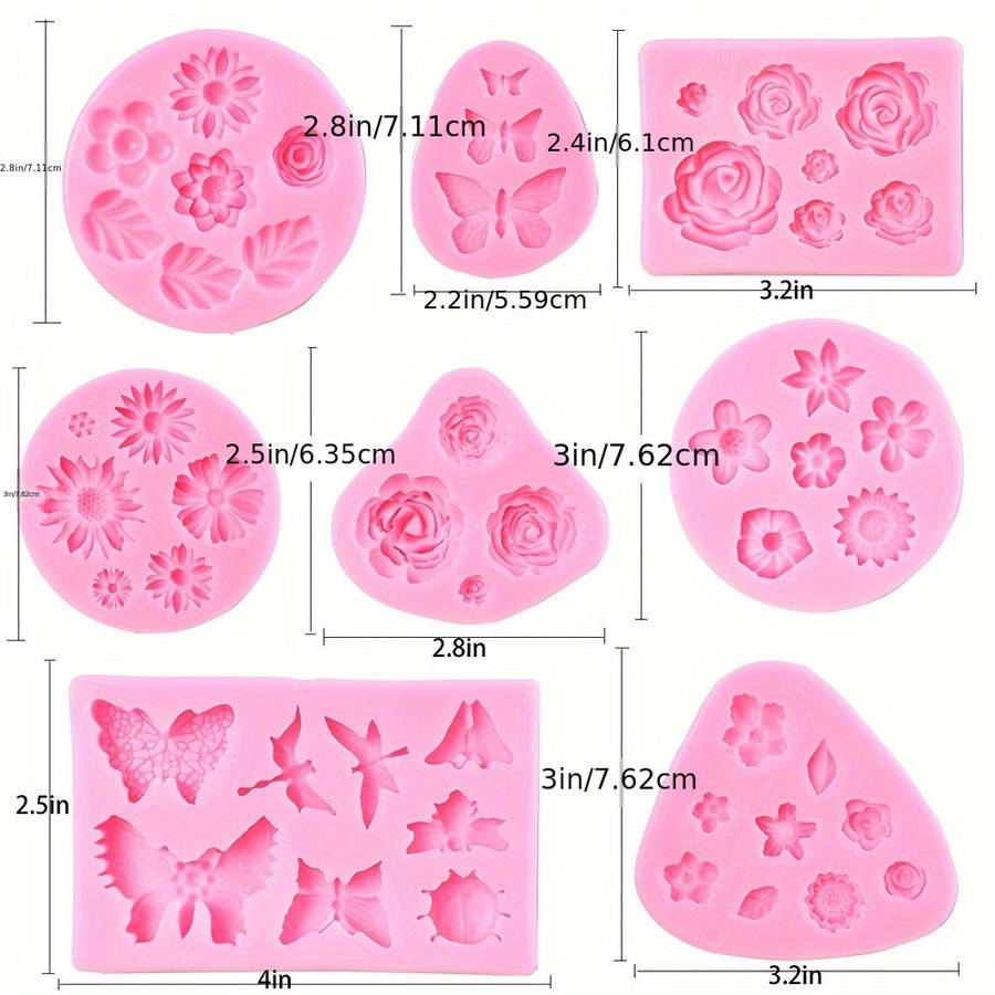 Suitable For Baking Molds Items 8Pcs Pink
