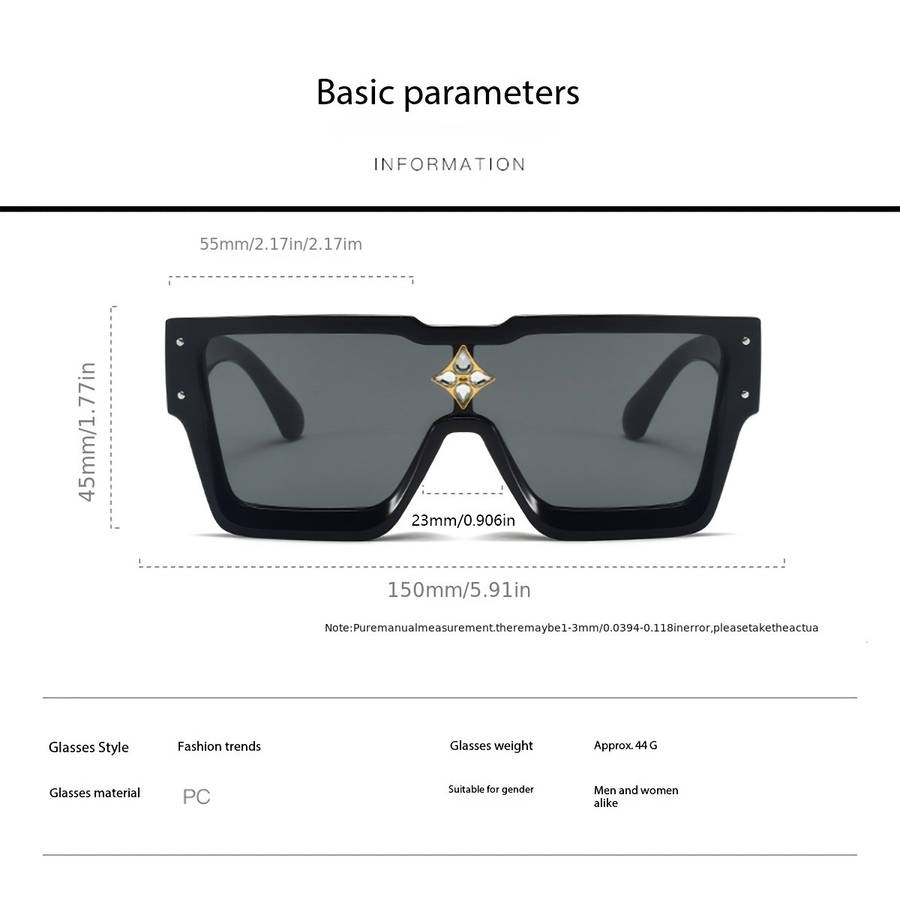 Mens Glasses Color Gradient Frame Gradient Gray  Add  Mirror Cloth