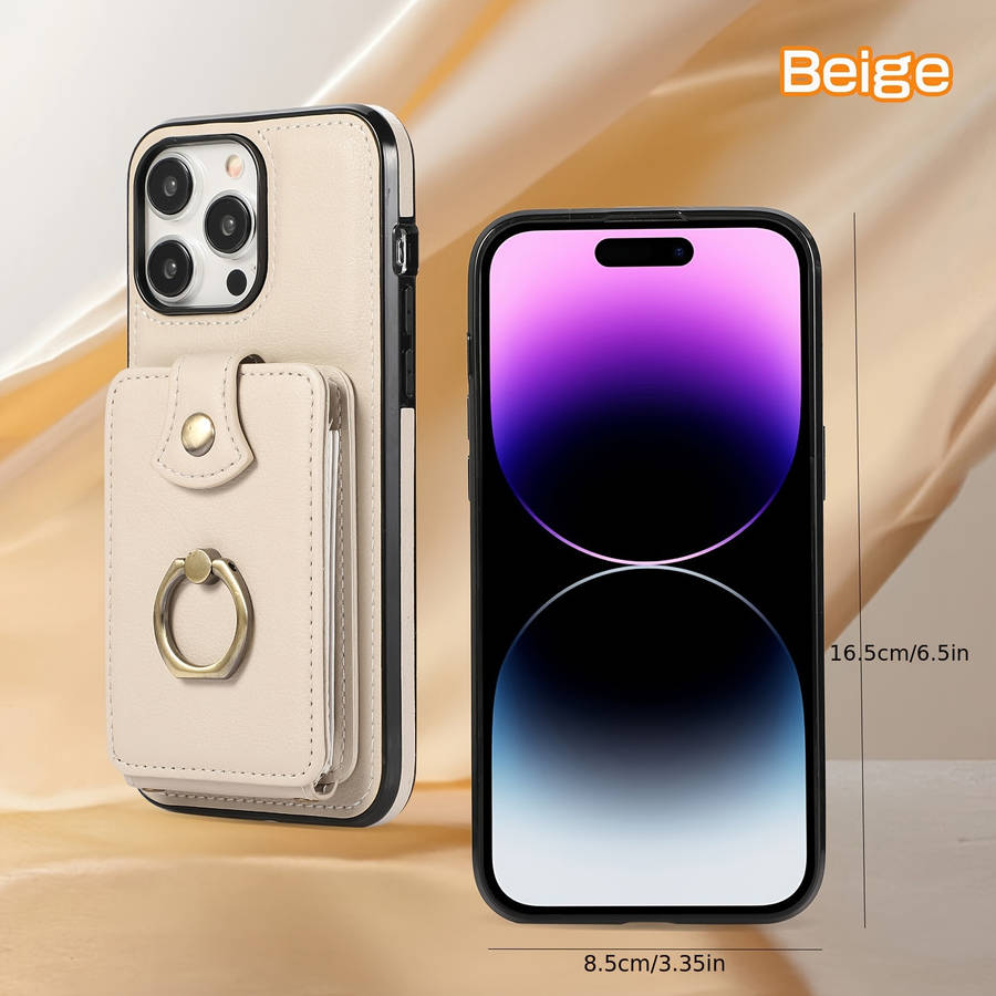 1Pc Brown For iPhone 12 Protective Case Wallet Phone Case