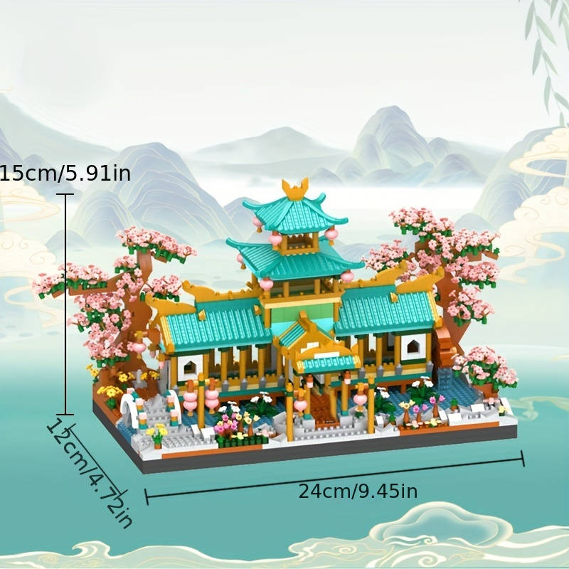 Building Toy Architectural Model Toy Set Style Pavilion Of Marriage