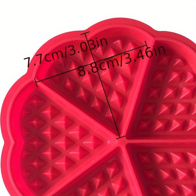 Suitable For Baking Molds Color Red Heart Shaped Waffle Cake Mold 1Pcs
