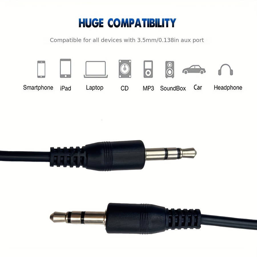 1pc 3.5mm Audio Cable Is Suitable For Wireless Earphones Laptop Desktop Computer