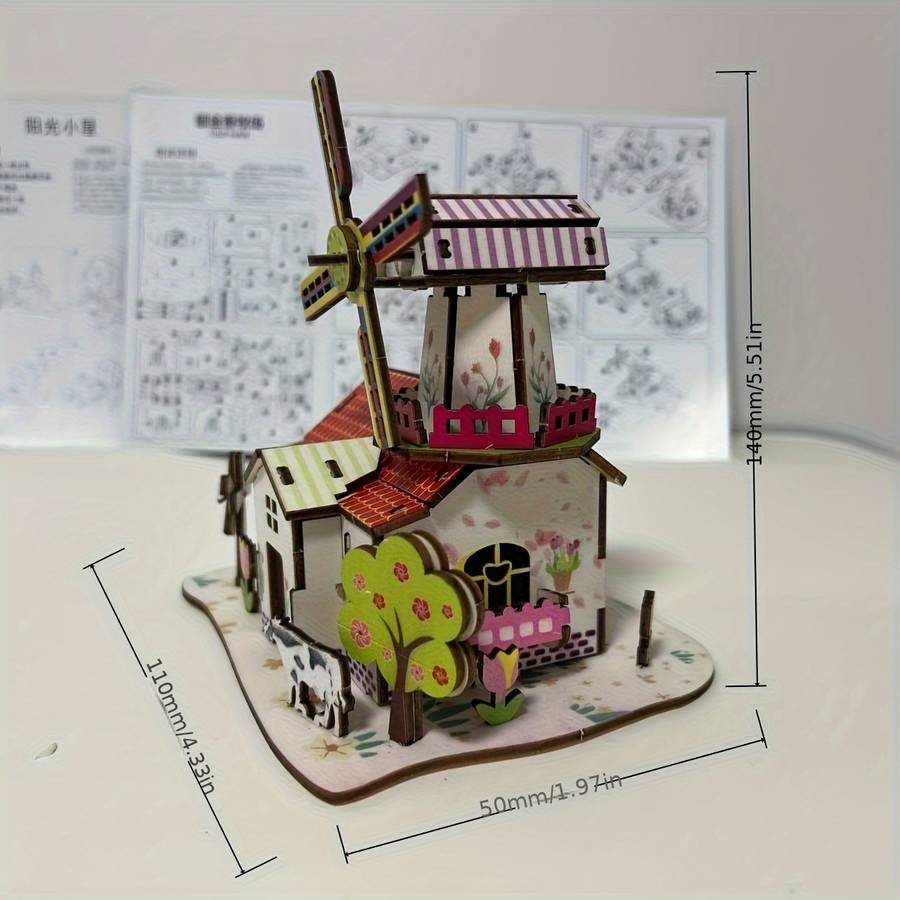 Building Toy Architectural Model Toy Set Quantity Cabin 2 Pack